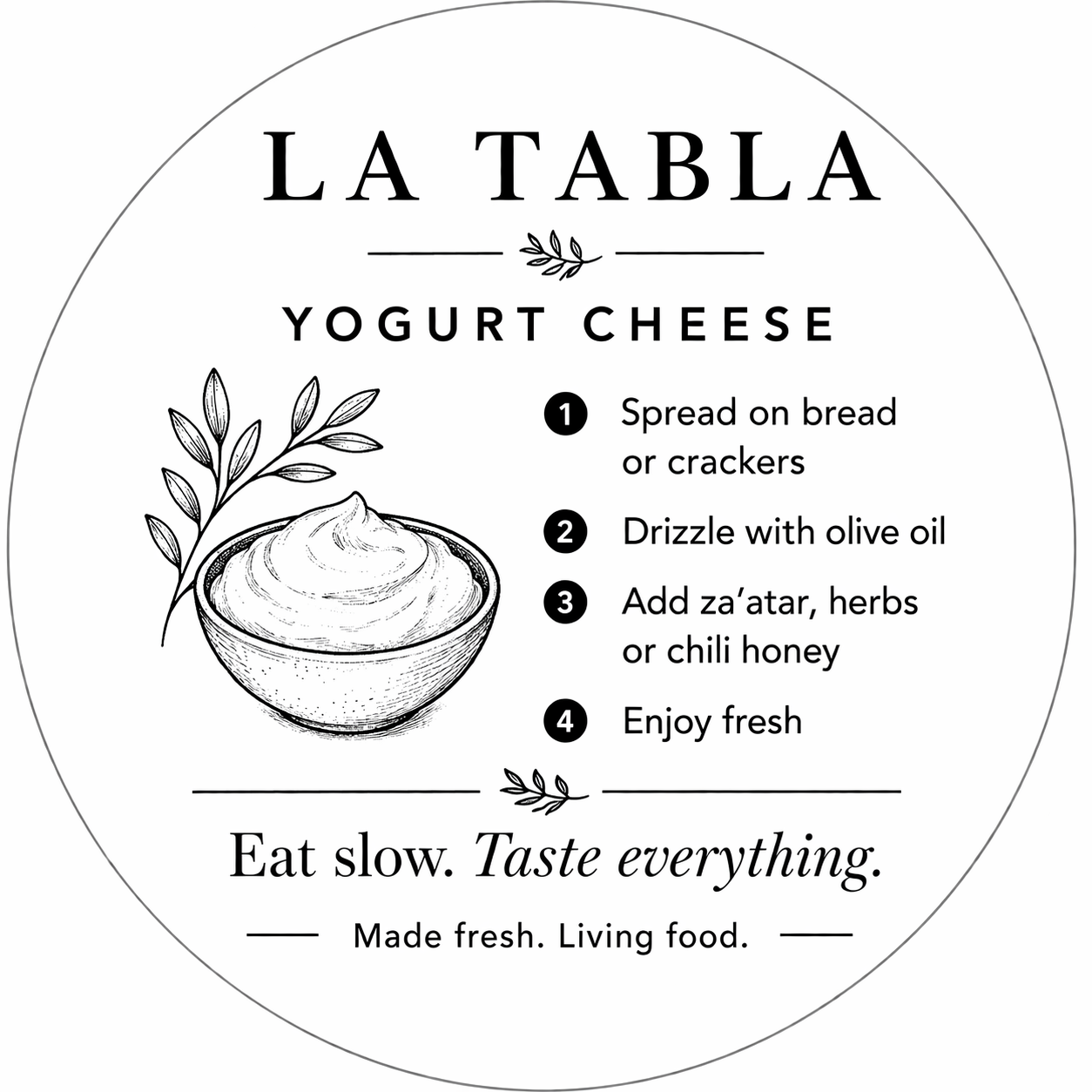 La Tabla Labneh – Yogurt Cheese