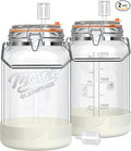 Mason Glassware sourdough starter jars 2-pack with airlock lids